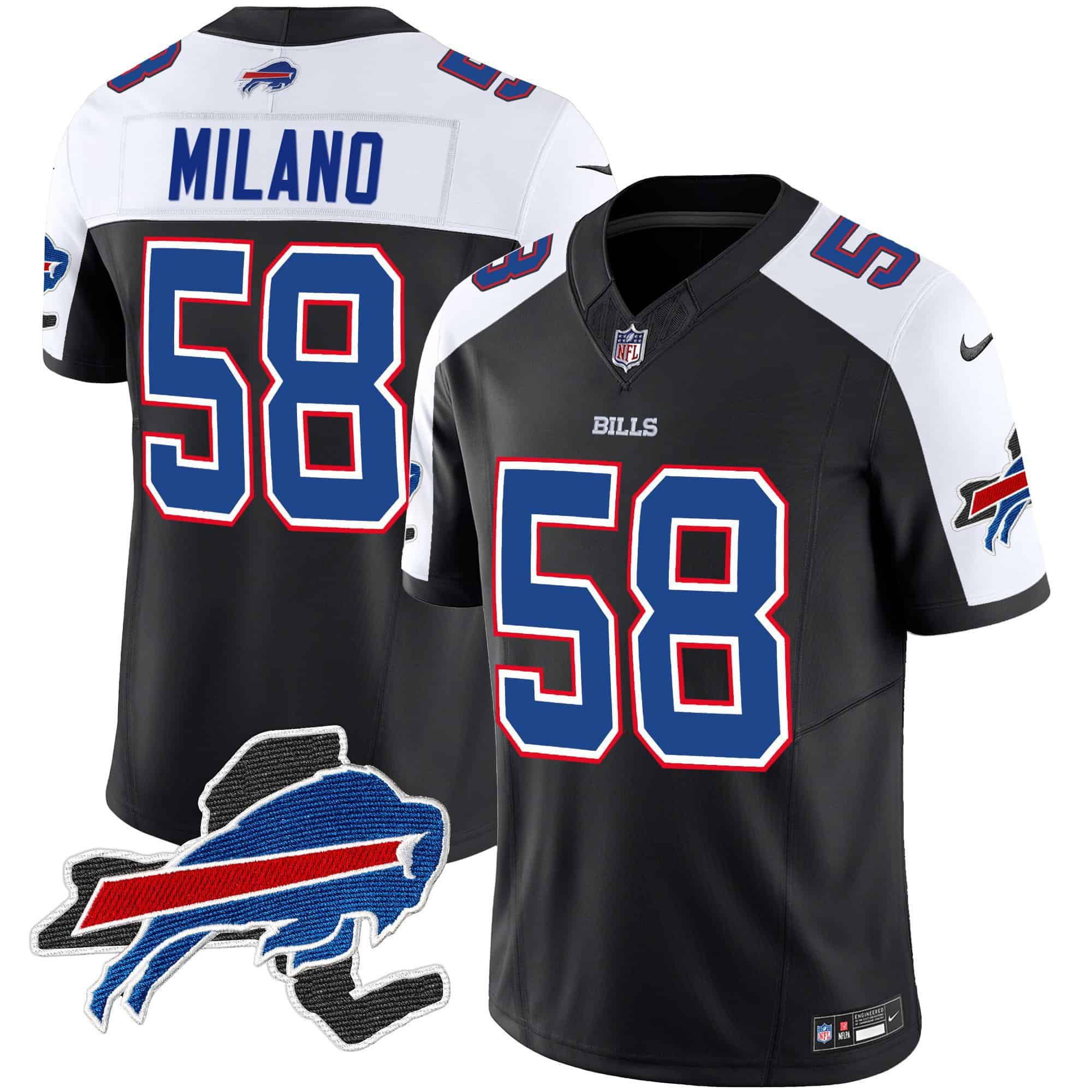 Men Buffalo Bills #58 Milano Black 2024 Nike Patch Vapor Limited NFL Jersey->indianapolis colts->NFL Jersey